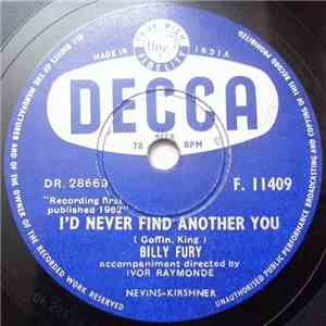 Billy Fury - I'd Never Find Another You mp3 flac download